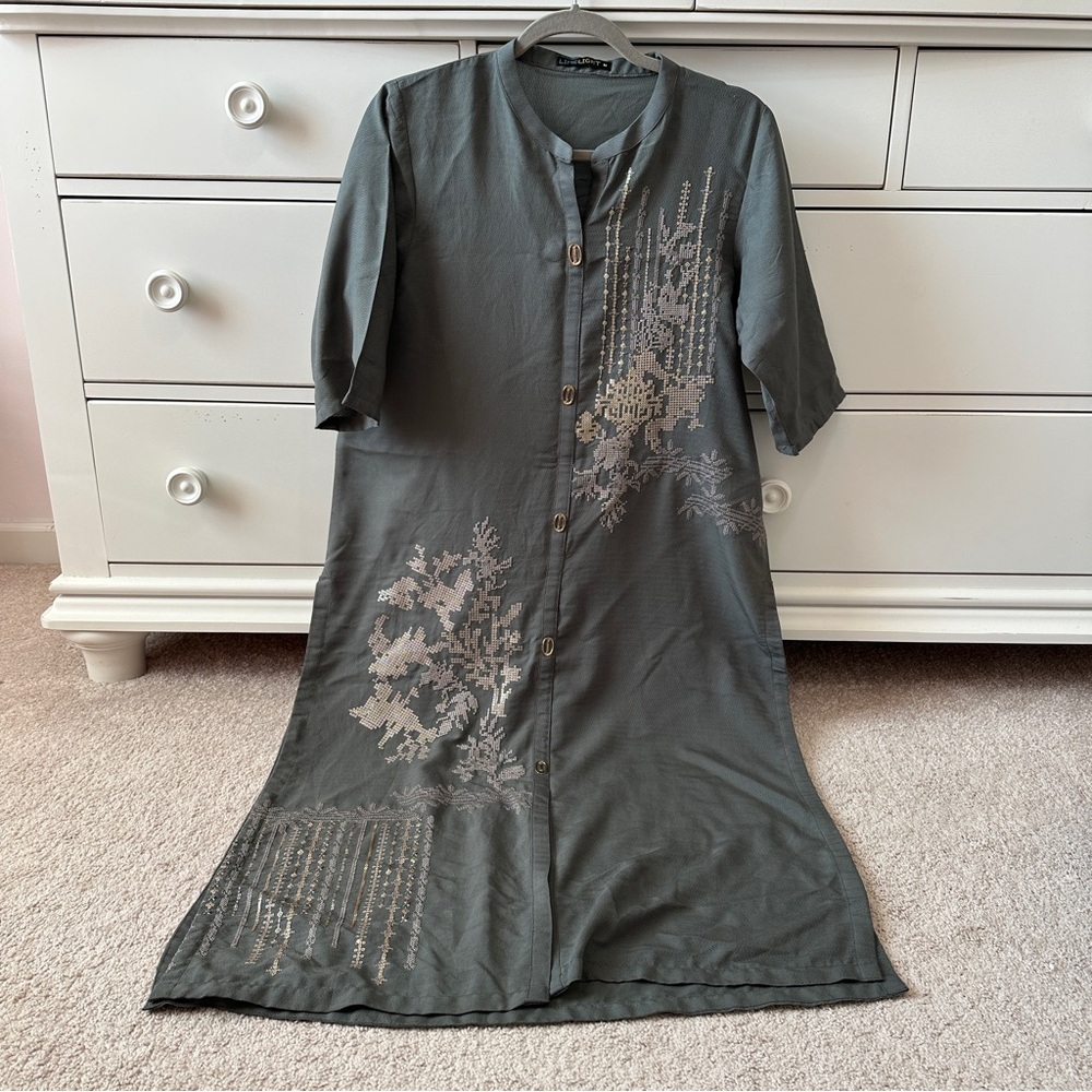 Limelight embroidered long shirt